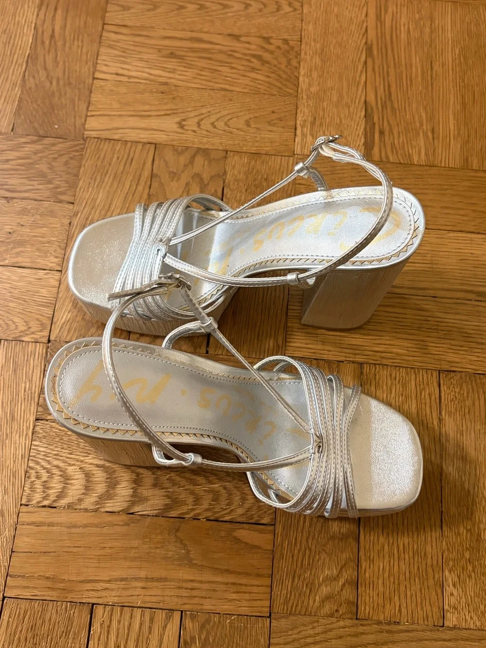 Silver Circus Platform Heels
